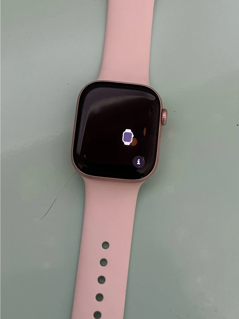 Apple Watch Series 10 GPS 42mm Rose Gold Aluminum Case w/ Beige Silicone Band